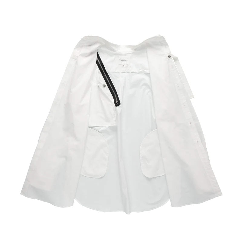The Soloist Reverse Double Zip Regular Collar Shirt White