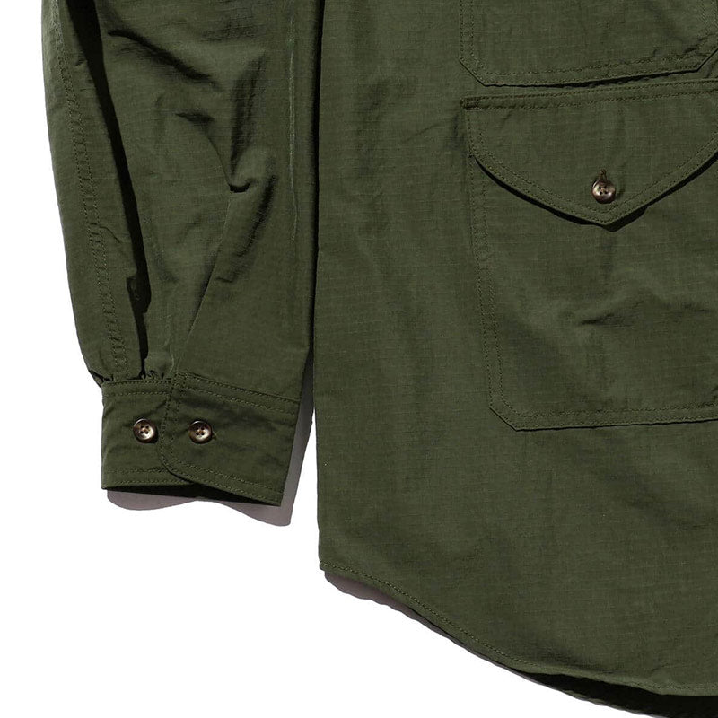 BEAMS PLUS | Stretch Nylon Ripstop Adventure Shirt Olive