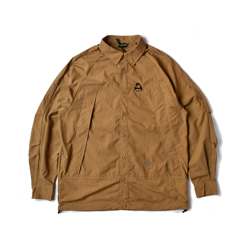 ELLIKER | Craw Long Sleeve Zipper Tech Shirt Sand