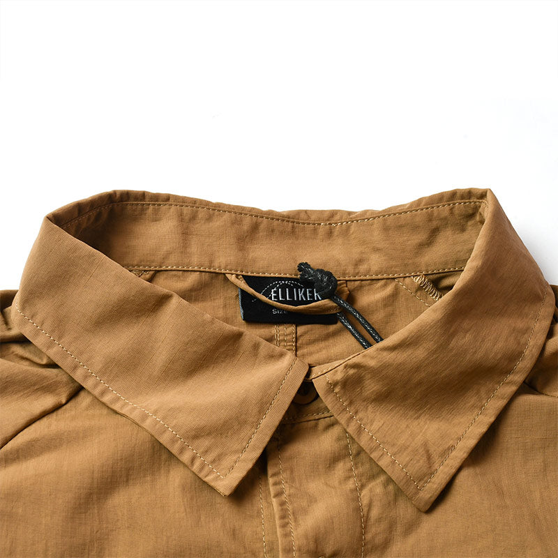 ELLIKER | Craw Long Sleeve Zipper Tech Shirt Sand