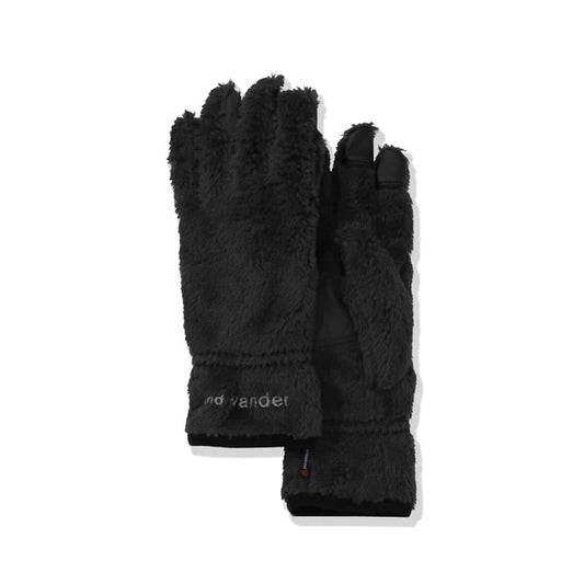 AND WANDER | High Loft Fleece Glove Black