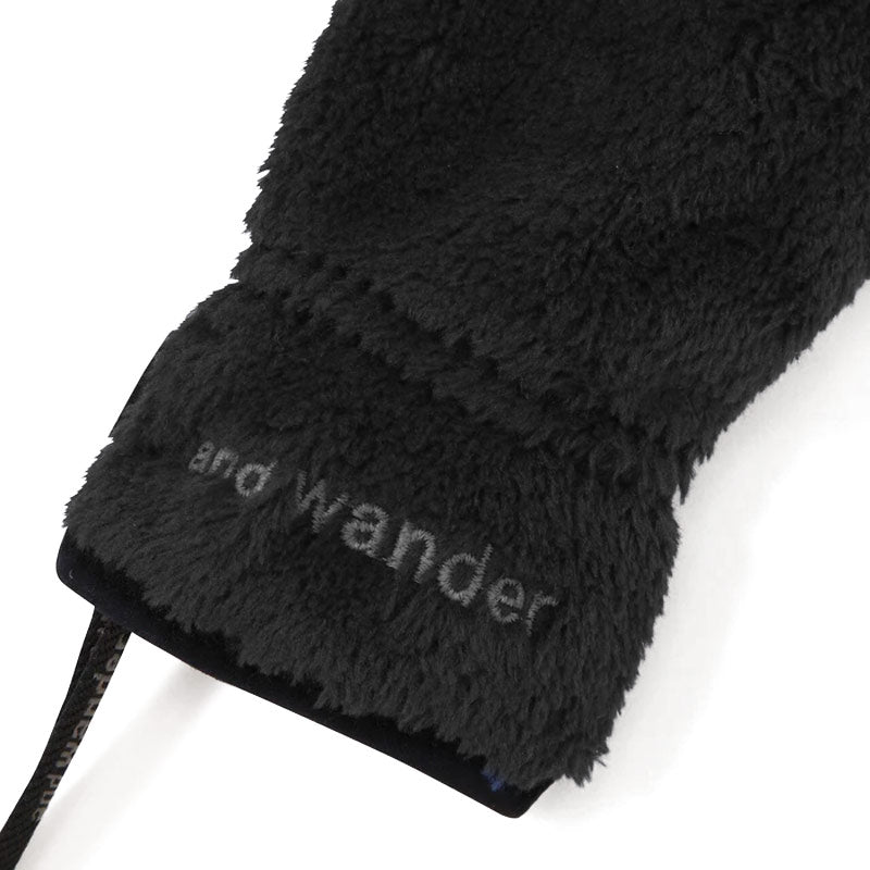 AND WANDER | High Loft Fleece Glove Black
