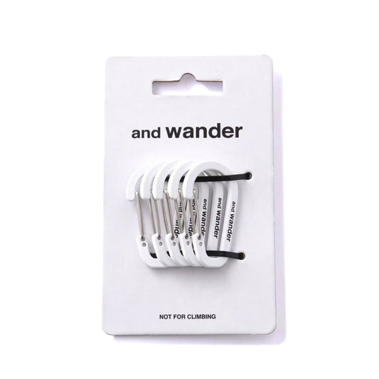 AND WANDER | Mini Carabiner Set Off White