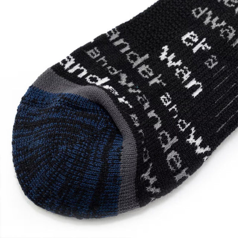 And Wander |  Wool Socks Black
