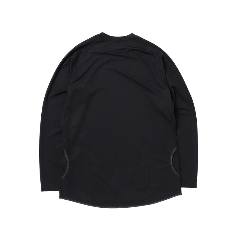 AND WANDER | Dry Jersey Raglan LS Tee Black