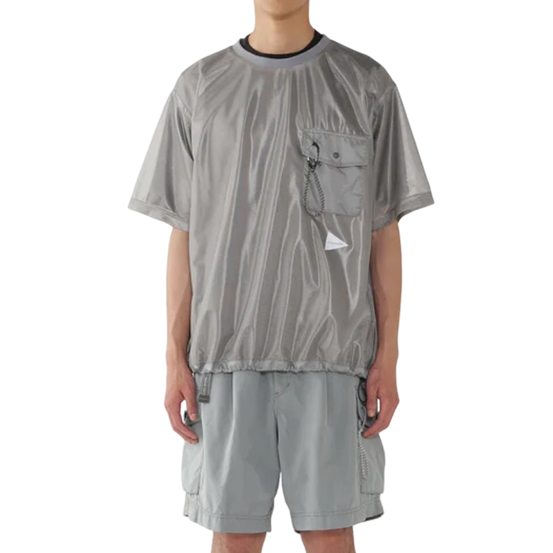 AND WANDER | Silver Mesh Tee Silver