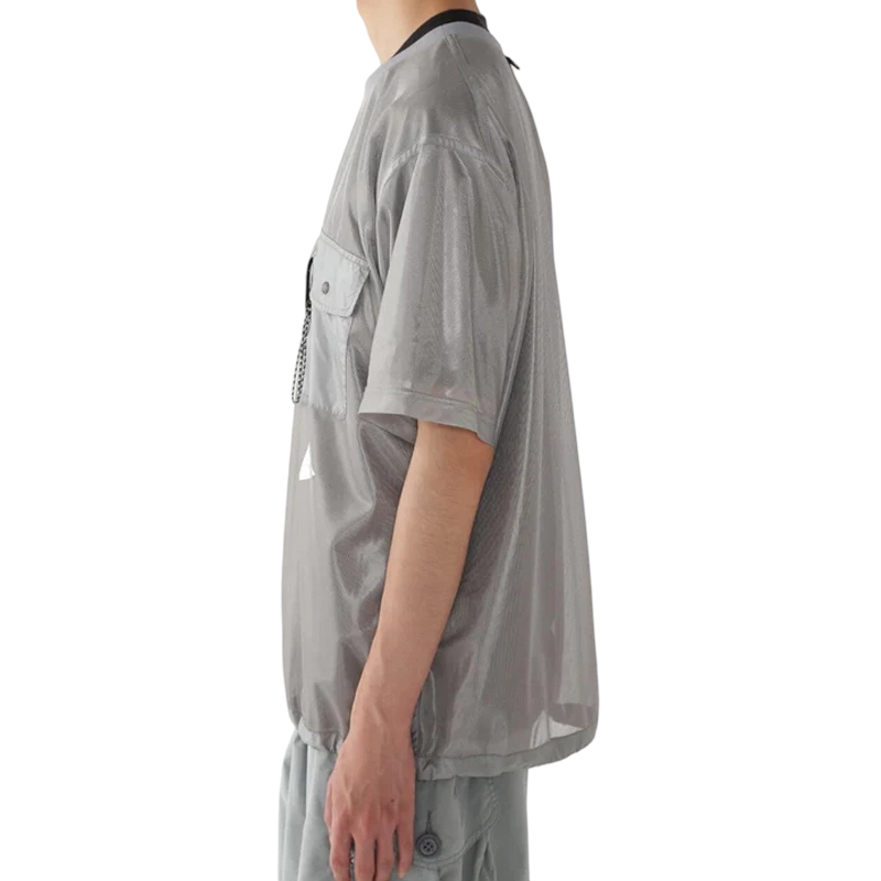 AND WANDER | Silver Mesh Tee Silver