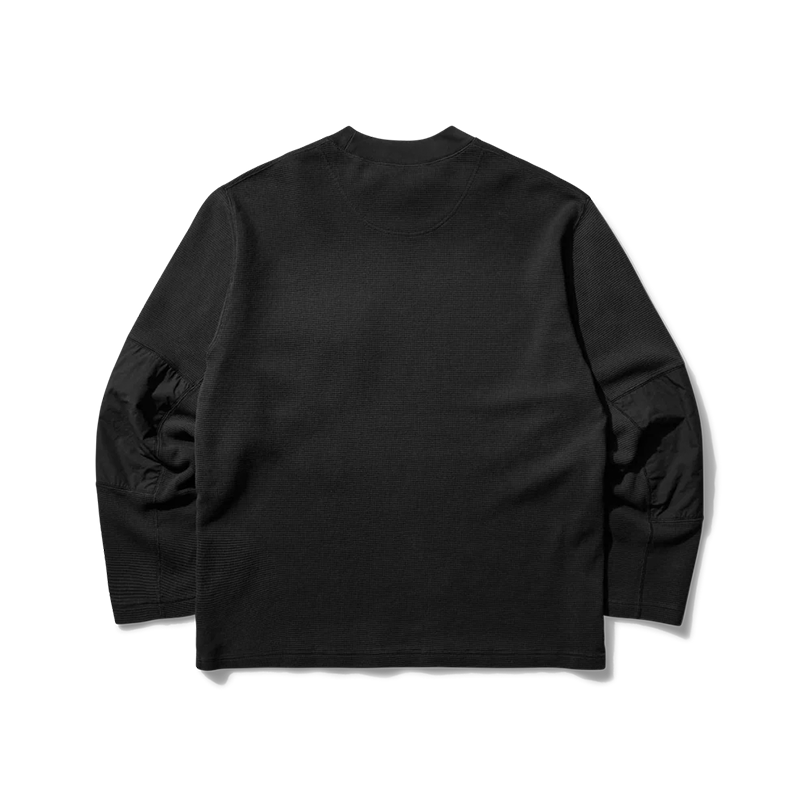 AND WANDER | X Roa Garment-Dyed Longsleeve Top Black