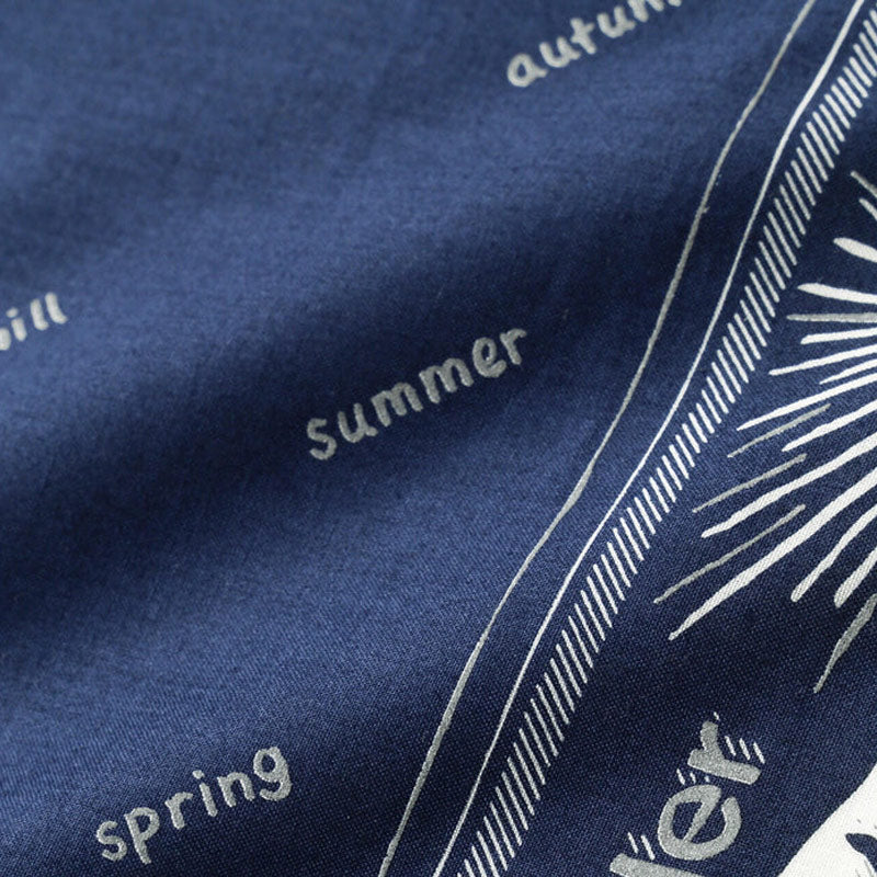 AND WANDER | Reflective Words Bandanna Navy
