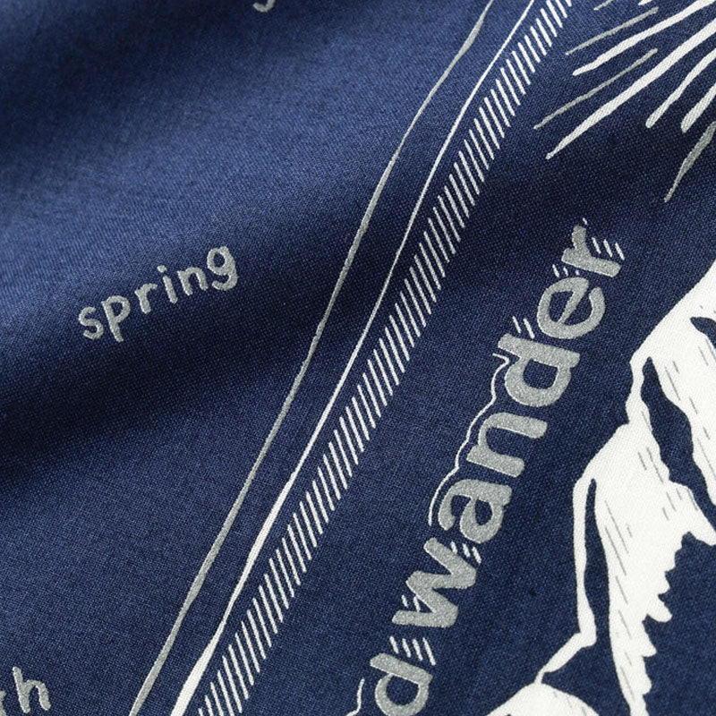 AND WANDER | Reflective Words Bandanna Navy
