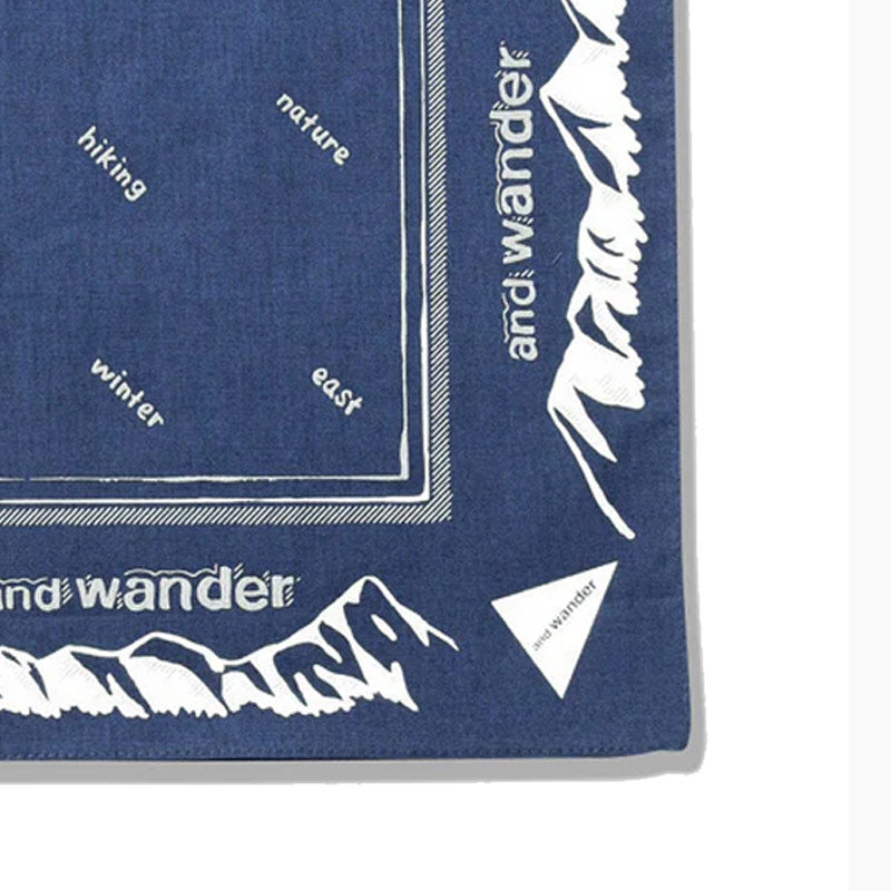 AND WANDER | Reflective Words Bandanna Navy