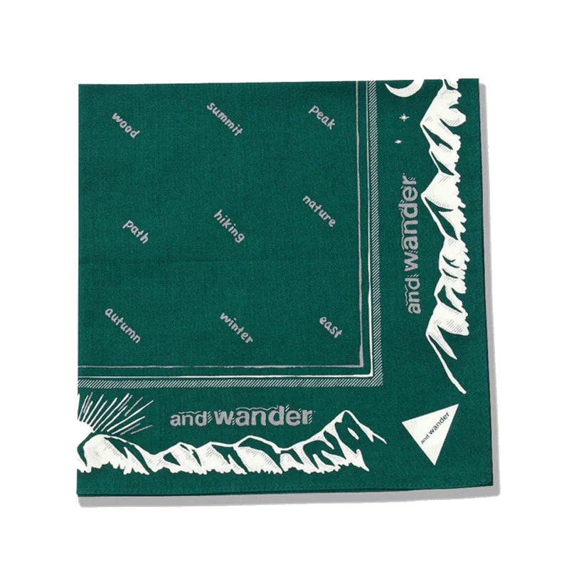 AND WANDER | Reflective Words Bandanna Green