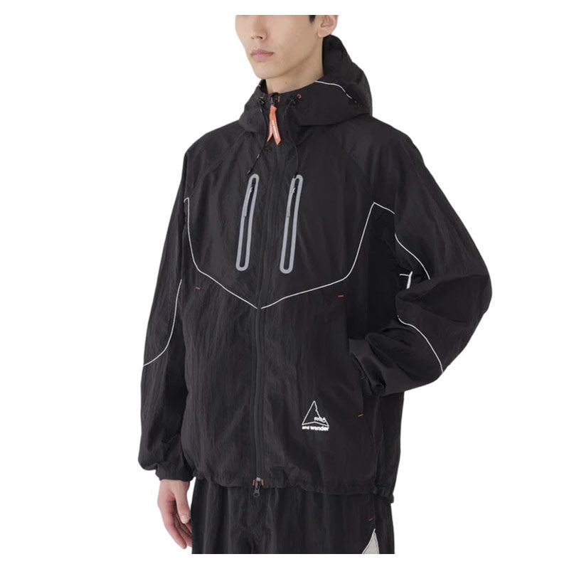 AND WANDER | x ROA Ripstop Wnd Jacket Black