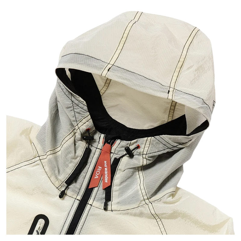 AND WANDER | x ROA Ripstop Wnd Jacket Off White