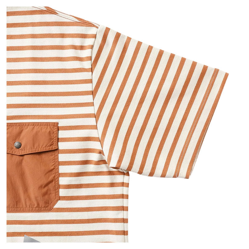 AND WANDER | Stripe Pocket SS Tee Orange