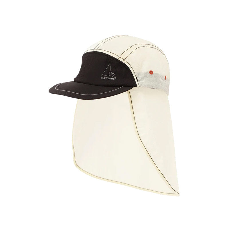 AND WANDER | x ROA Ripstop Wind Cap Off White