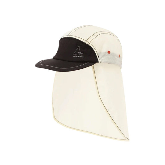AND WANDER | x ROA Ripstop Wind Cap Off White