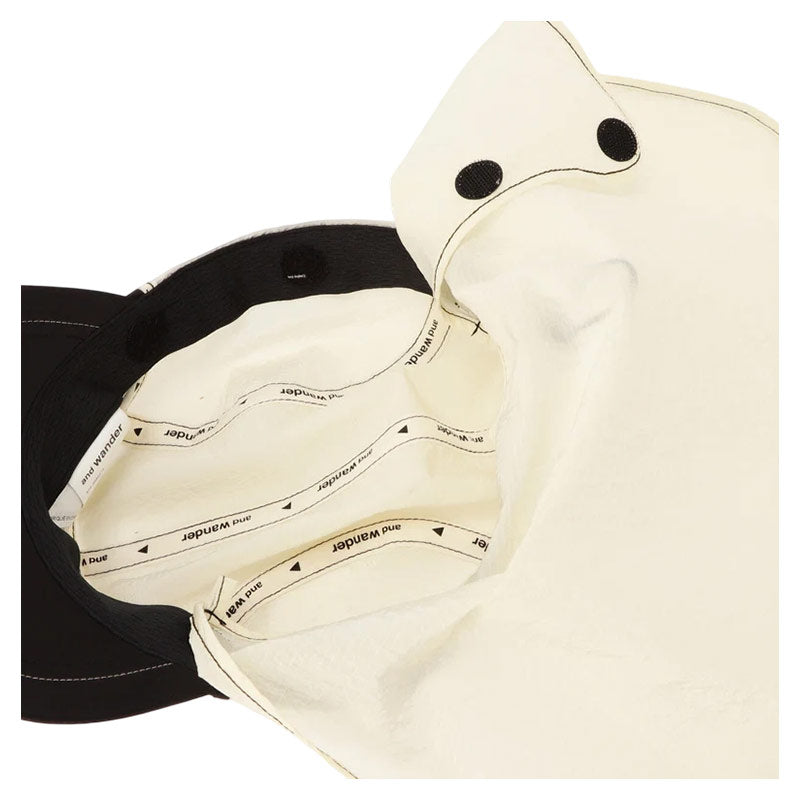 AND WANDER | x ROA Ripstop Wind Cap Off White