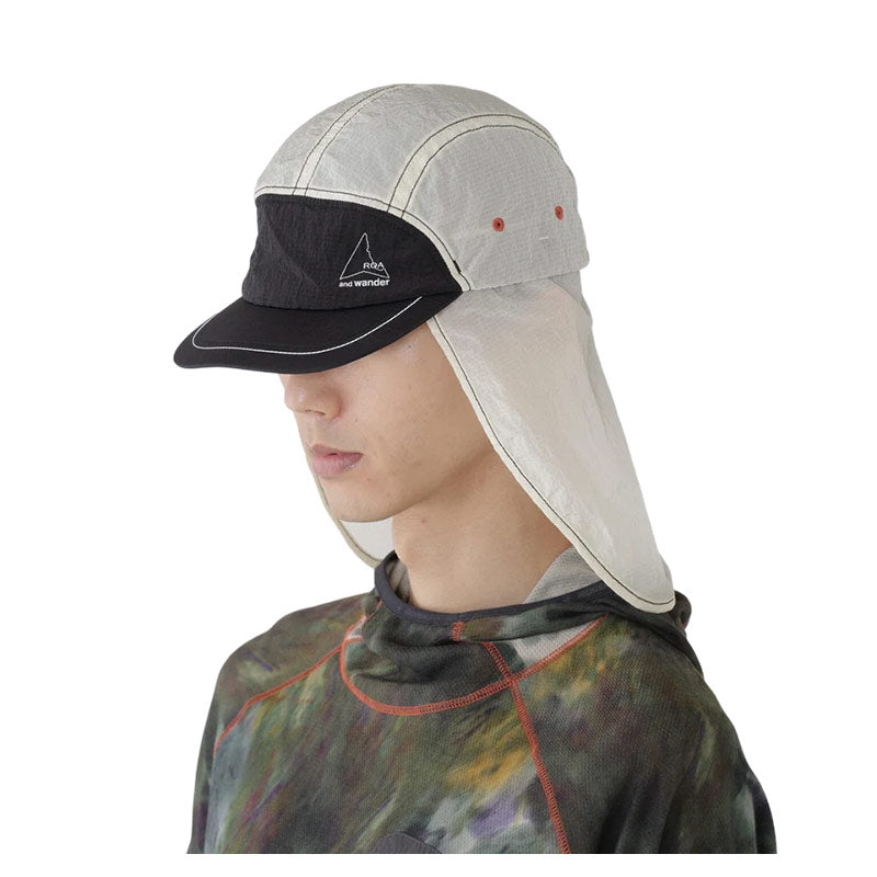 AND WANDER | x ROA Ripstop Wind Cap Off White