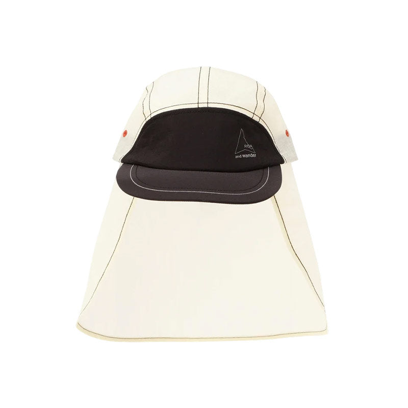 AND WANDER | x ROA Ripstop Wind Cap Off White