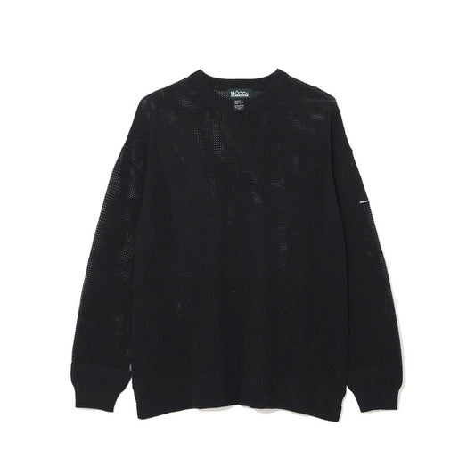 MANASTASH x Hemp Mesh Sweater Black