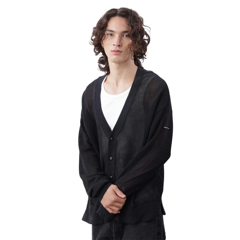 MANASTASH x Hemp Mesh Cardigan Black