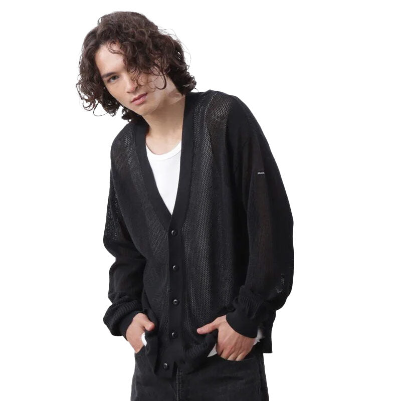 MANASTASH x Hemp Mesh Cardigan Black
