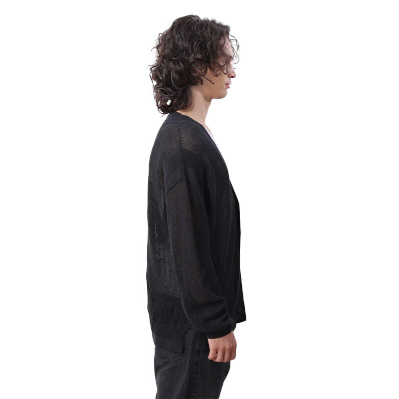 MANASTASH x Hemp Mesh Cardigan Black