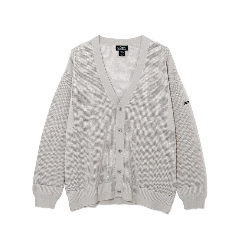 MANASTASH x Hemp Mesh Cardigan Light Grey