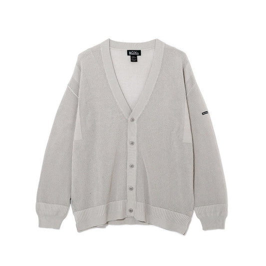 MANASTASH x Hemp Mesh Cardigan Light Grey