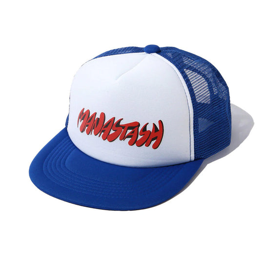 MANASTASH x Swoosh Logo Mesh Trucker Blue