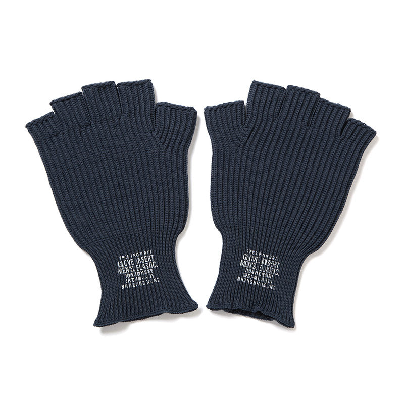 Pieces Fingerless Gloves Blue / Gray