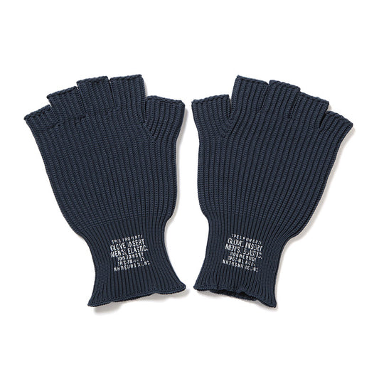 Pieces Fingerless Gloves Blue / Gray
