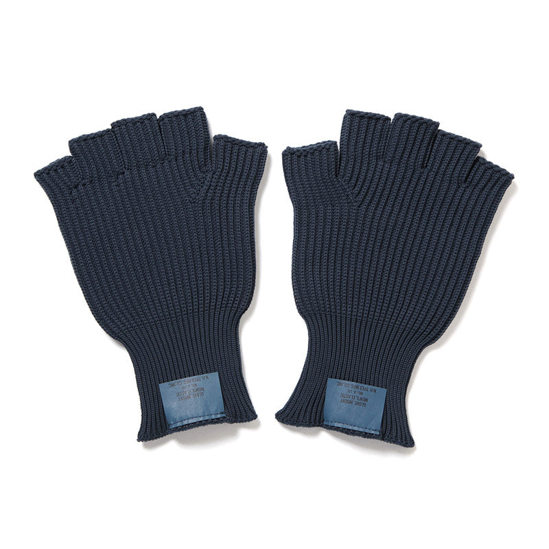 Pieces Fingerless Gloves Blue / Gray