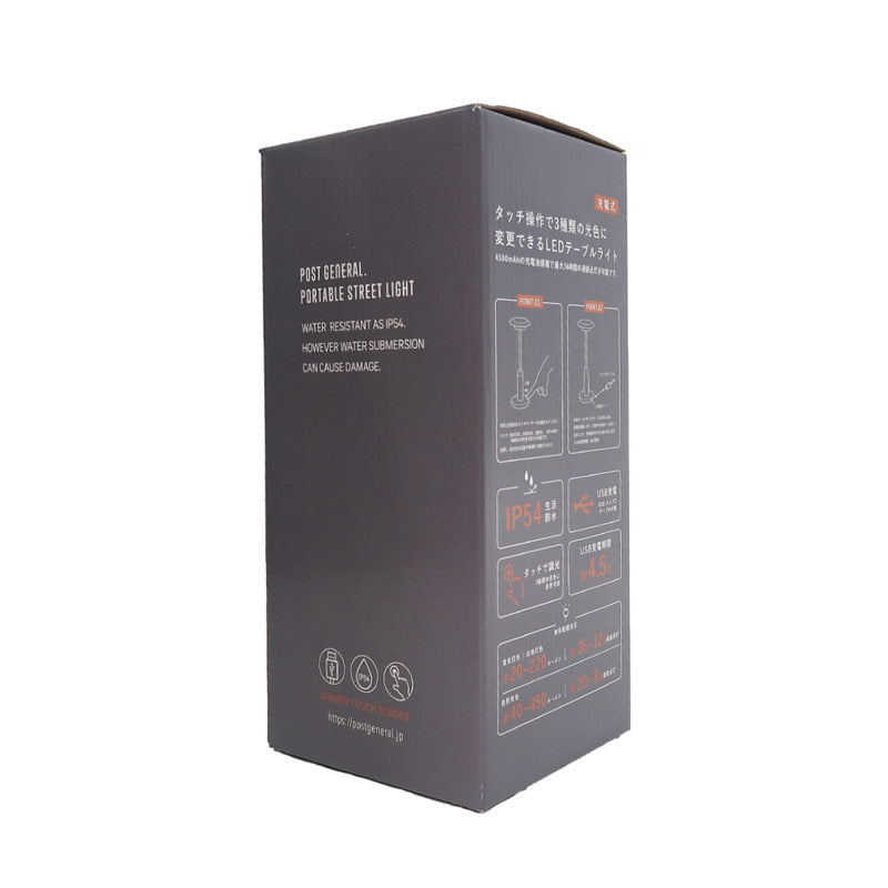 POST GENERAL | Portable Street Light Steel Grey