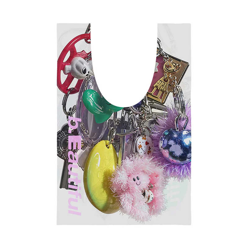 B.EAUTIFUL | Keychains Reusable Bag Mini White