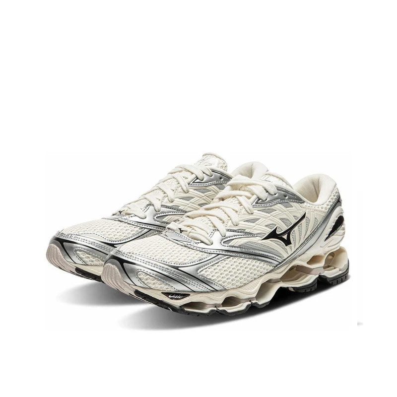 MIZUNO | Wave Prophecy LS Pristine / Black / Silver