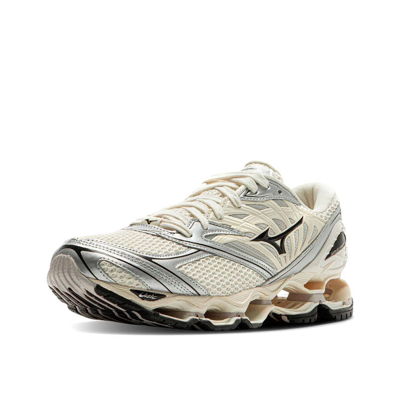 MIZUNO | Wave Prophecy LS Pristine / Black / Silver