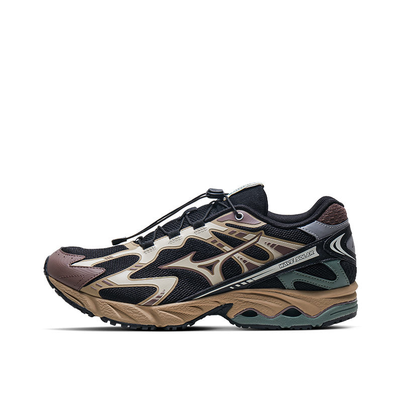 MIZUNO Wave Solar V2 Black / Dark Brown / Dark Green / Sand