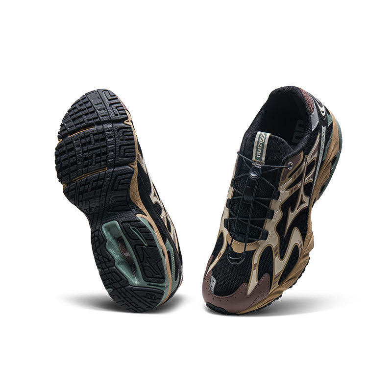 MIZUNO Wave Solar V2 Black / Dark Brown / Dark Green / Sand