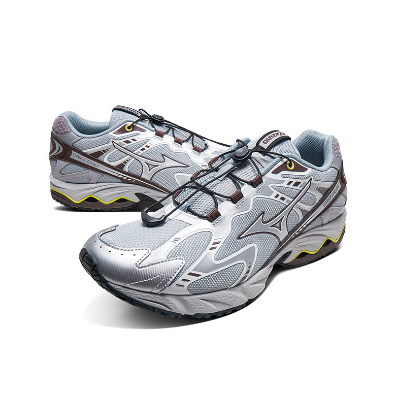 MIZUNO Wave Solar V2 Silver grey / Chocolate / Lavender / Yellow