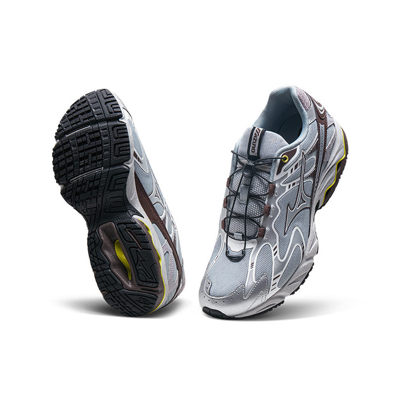 MIZUNO Wave Solar V2 Silver grey / Chocolate / Lavender / Yellow