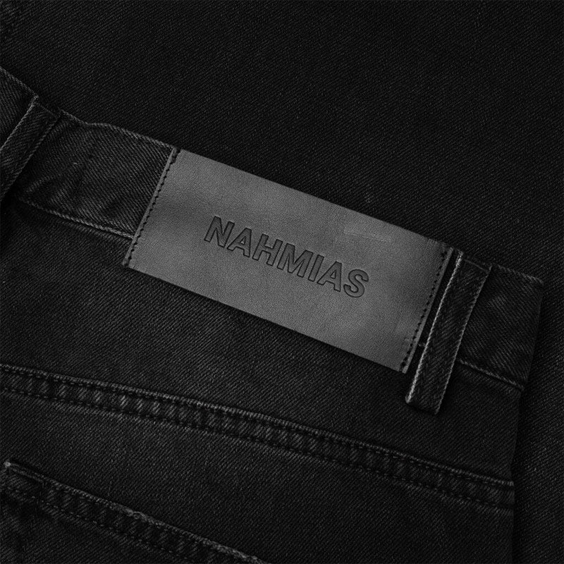 Beaded Sun Wide Jeans Charcoal Wash