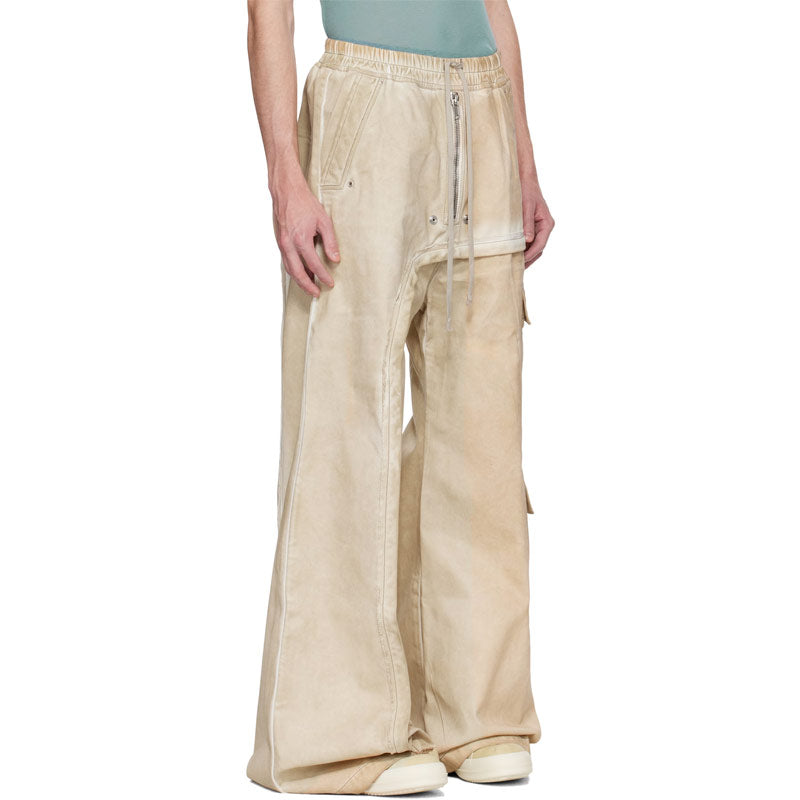 RICK OWENS DRKSHDW x Imbalanced Double Cargo Jumbo Belas Parchment
