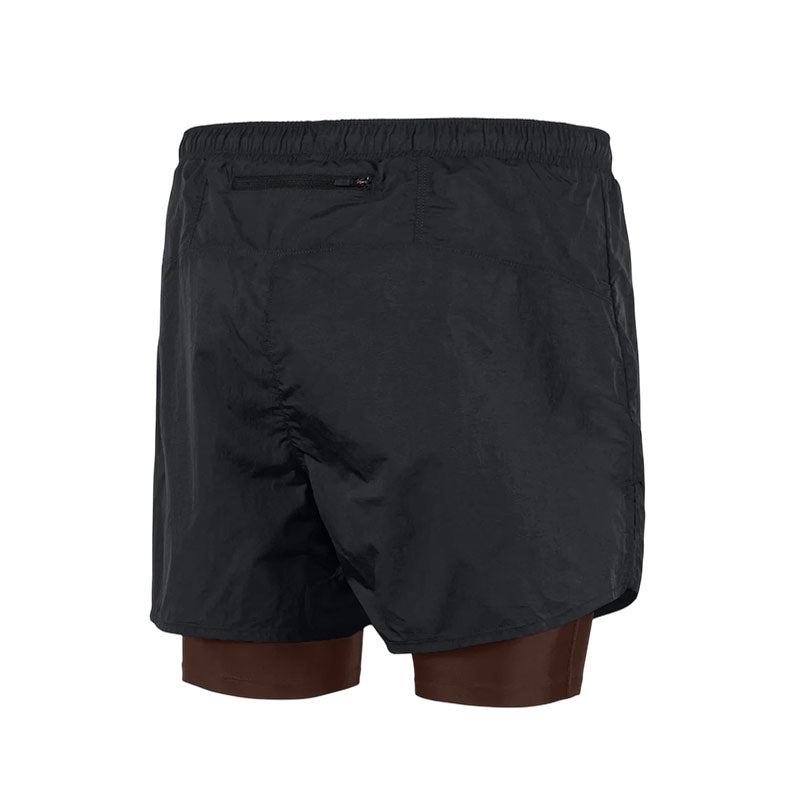 DISTRICT VISION | Ultralight Nylon Trail Shorts Deep Brown / Black