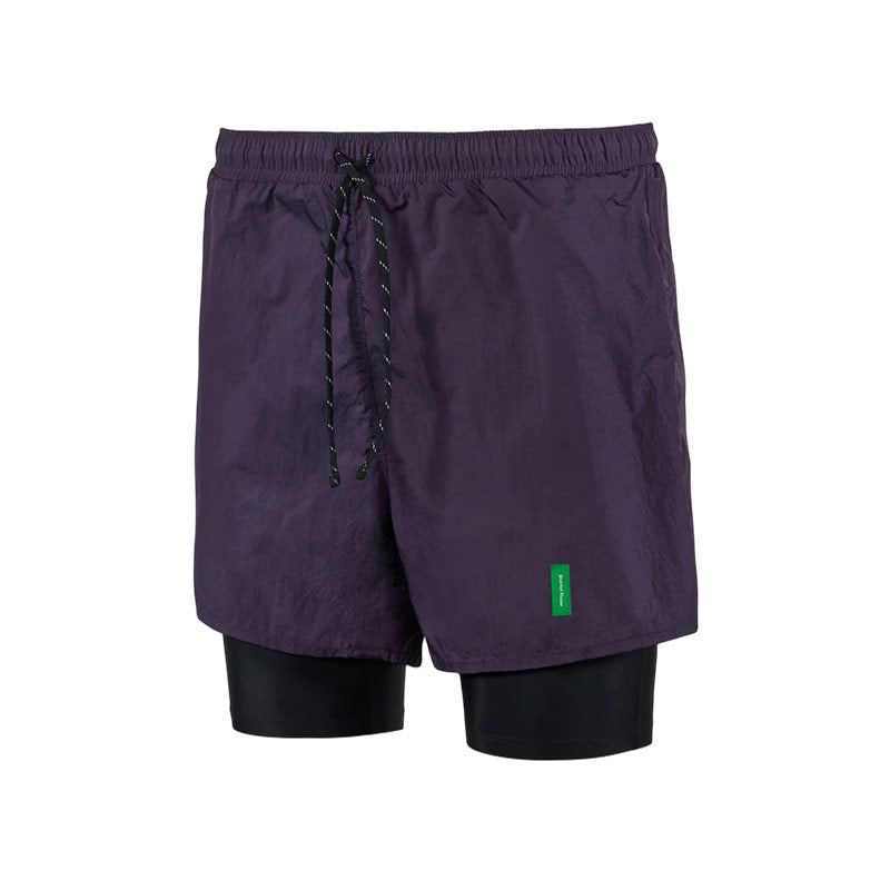 DISTRICT VISION | Ultralight Nylon Trail Shorts Nightshade / Black