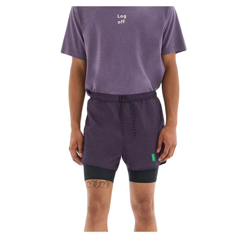 DISTRICT VISION | Ultralight Nylon Trail Shorts Nightshade / Black