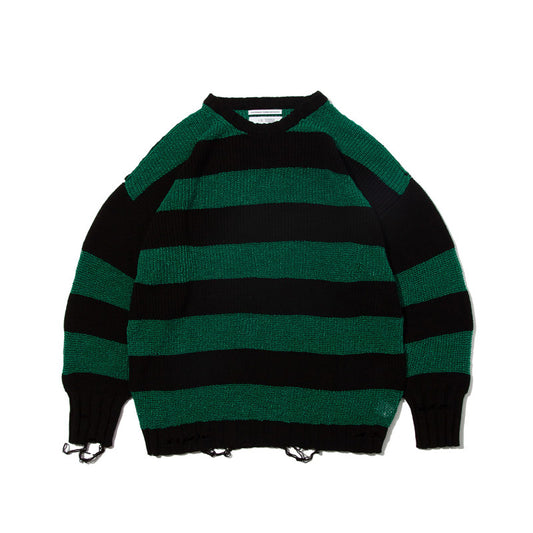 F/CE Border Crash Knit Black