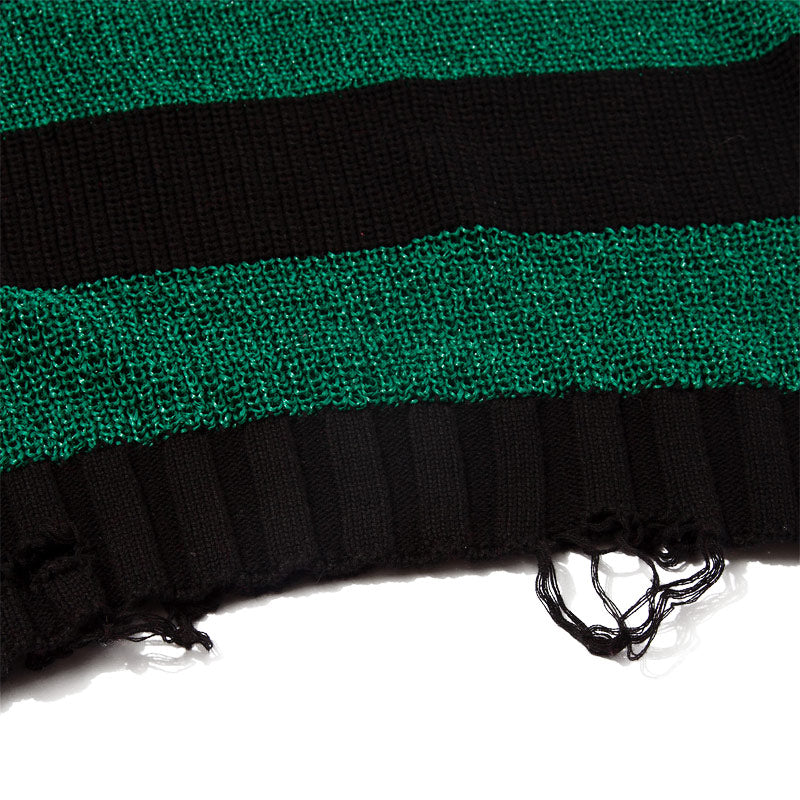 F/CE Border Crash Knit Black