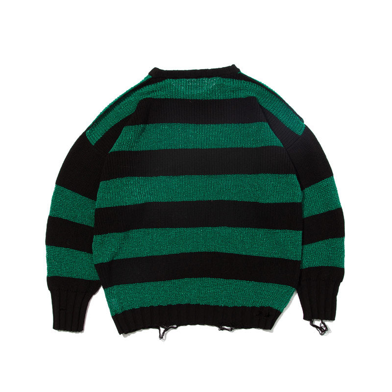 F/CE Border Crash Knit Black